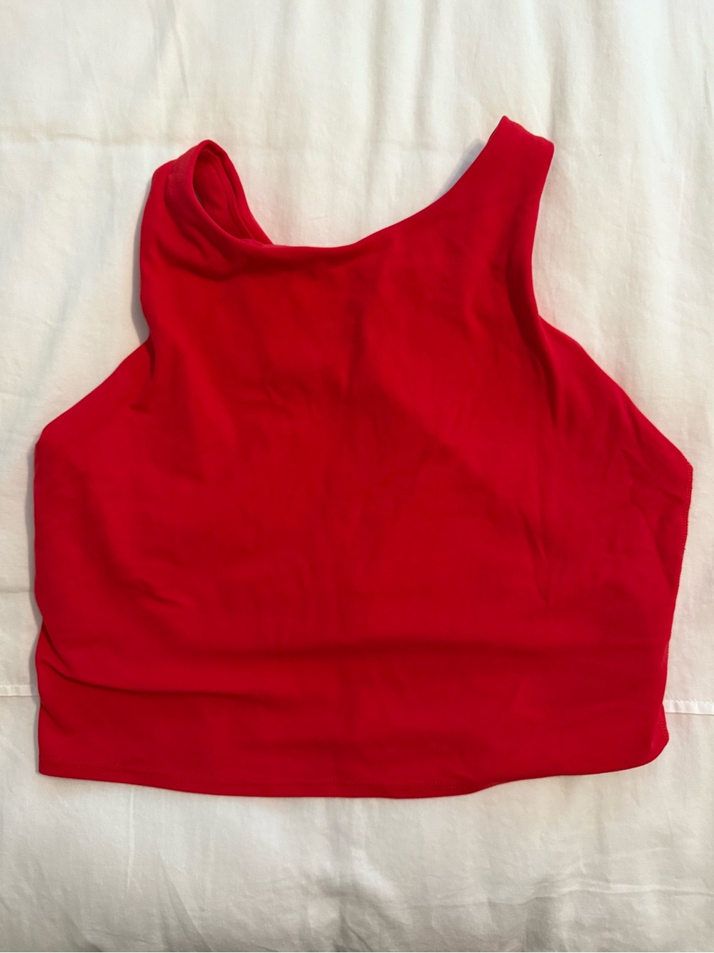 Athleta Red High-Neck Crop Tank